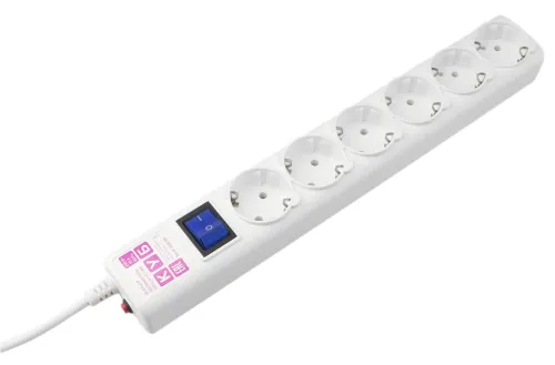 Сетевой фильтр PowerCube 16А 3.5кВт, 6 гнезд, 5 м SPG6-16-5M