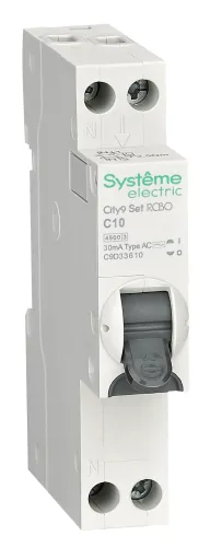 Дифференциальный автомат Systeme Electric City9 Set 10А C9D33610