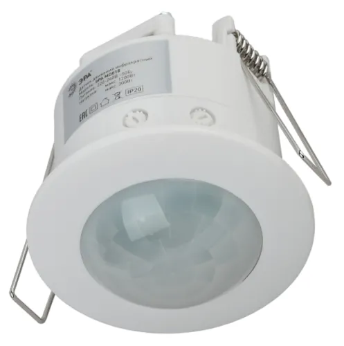 Датчик движения ЭРА MD 018, 1200Вт, 6м, IP20, 360°, белый
