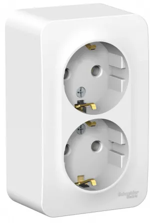 Розетка силовая штепсельная Systeme Electric / Систем Электрик BLANCA, 16А 250В IP20 белый, с заземляющим контактом BLNRA010201 / электрооборудование