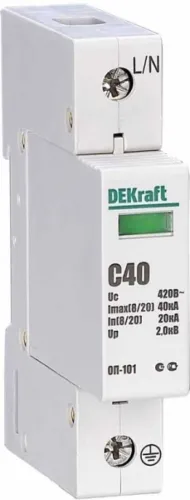 Ограничитель перенапряжения DEKraft ОП-101-С 440В 40кА IP20