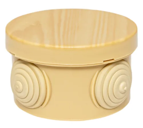 Распределительная коробка EKF / ЕКФ PROxima КМР-040-038 с крышкой, 4 мембранных ввода наружная светлое дерево 65х40мм, IP54, plc-kmr-040-038-s / распаячная