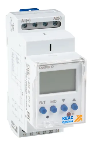 Реле напряжения КЭАЗ OptiRel D PHS-1-2M-D-PN-2 с ЖК-дисплеем