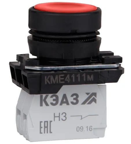 Кнопка управления КЭАЗ КМЕ-4111м красный 1но+1нз IP40 248241