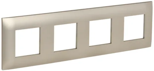 Рамка электроустановочная IEK SKANDY SK-F04Sh, 4 поста, шампань