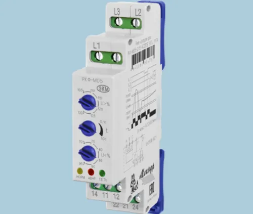 Реле напряжения Меандр РКФ-М05-1-15 трехфазное, 4640016934683