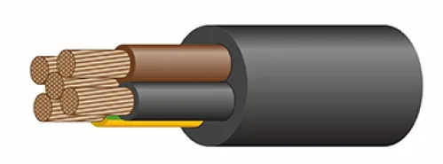 Кабель ЭМ-Кабель КГВВнг(А)-LS-1, 5х70 мм², 1м, черный