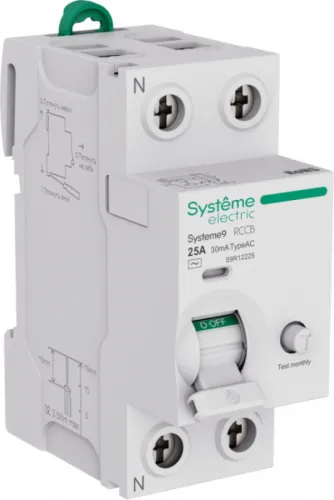 Дифференциальный автомат Systeme Electric Systeme9 25A 2P 30мА S9R12225
