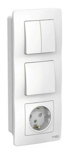 Блок System Electric Blanca розетка и выключатели BLNBS101201
