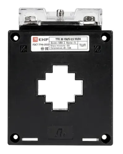 Трансформатор тока EKF PROxima ТТЕ-30-200/5А шинный, черный