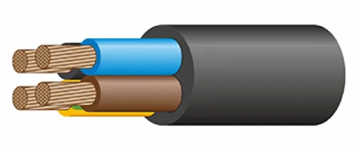 Силовой кабель БРЭКС КГтп-ХЛ-380/660-3 медный гибкий, 4х1.5мм², ГОСТ черный, 1м / провод
