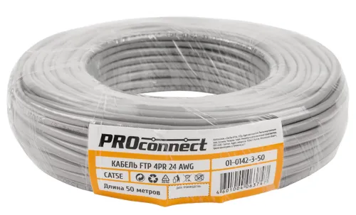 Кабель информационный PROconnect Indoor 24AWG 4PR 50м