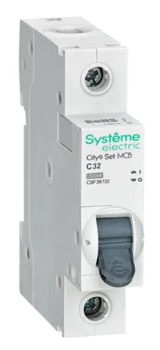 Автоматический выключатель Systeme Electric City9 Set 1P 32A C 6кА