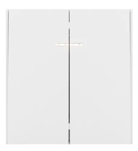 Выключатель Kranz / Кранз Strong с подсветкой, 10А IP20 250В, жемчуг 70х70х40мм двухклавишный, KR-78-0714-4 / переключатель