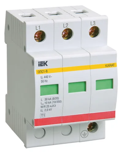 Ограничитель перенапряжения IEK Karat ОПС1-B, 400В, 30кА