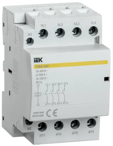 Контактор модульный IEK КМ40-40М AC/DC 40А 400В 4НО MKK21-40-40