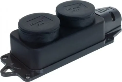 Блок розеток Lezard 2Р+РЕ 2 гнезда, 16А, 220-240В, IP44, 106-0400-0110