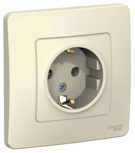 Розетка Systeme Electric Blanca, 16А 250В IP20, молочный, BLNRS001012