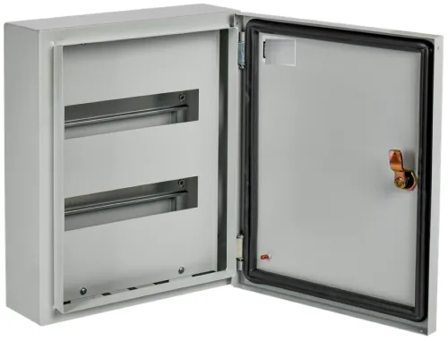 Щит распределительный Generica / Дженерика ЩРн-24з, стальной серый, 24 модульных расстояния, 2 ряда, степень защиты IP54, размером 410х330х120мм / электрика