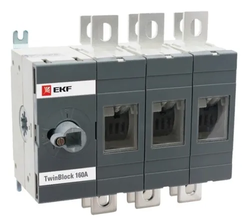 Выключатель нагрузки EKF / ЕКФ TwinBlock 3П 160A реверсивный без рукоятки управления, tb-s-160-3p-rev / разъединитель
