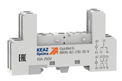 Розетка для реле КЭАЗ OptiRel G RR95-82-230-10-V 10А 230В