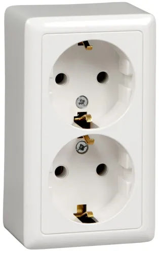 Розетка силовая Systeme Electric Хит RA16-238I-B, 16А, белая