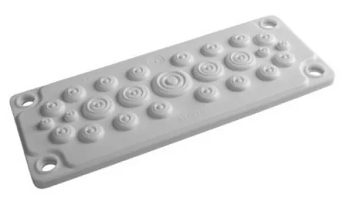 Кабельный ввод DKC / ДКС FL21 мембранный, 25 отверстий, пластик V0 UL94, 216х86мм, серый, IP65 / электрика