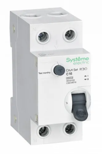 Дифференциальный автомат Systeme Electric City9 Set 1P+N 16A