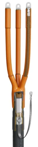 Муфта кабельная концевая КВТ 3КВТп-10 с болтовыми наконечниками, изоляция бумажно маслопропитанная, черная, 710мм, 25/50мм2, 3 жилы / электрика