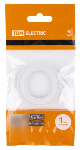 Кольцо для патрона прижимное TDM Electric / ТДМ Электрик винтовое крепление, пластик, белый, Е14 / электрика