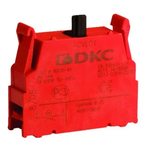 Дополнительный контакт DKC с клеммными зажимами под винт, 1НЗ, 6А