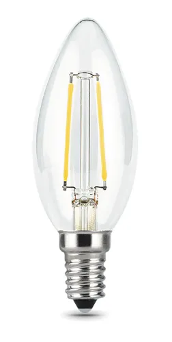Светодиодная лампа Gauss / Гаусс Filament свеча, С35 Е14 2700К 7Вт 550Лм, 103801107 / лампочка led