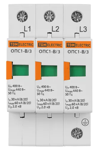 Ограничитель перенапряжения TDM Electric ОПС1-B 400В 30кА