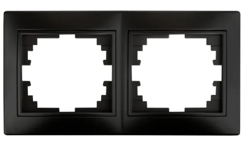 Рамка электроустановочная ЭРА Intro Plano 1-502-05, Б0044579 горизонтальная скрытой установки антрацит, 2 поста / для розеток и выключателей
