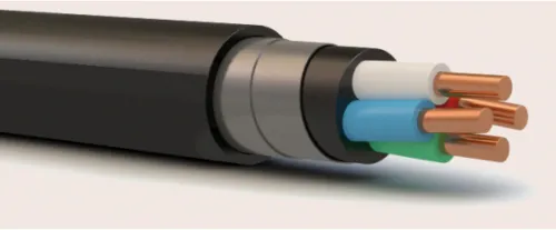 Силовой кабель Магна ВБШвнг(А)-FRLS бронированный 4х25-1 ГОСТ черный, 1м / провод