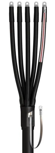 Муфта кабельная концевая КВТ 5ПКТп-1 с болтовыми наконечниками, изоляция пластмассовая, черная, 655мм, 70/120мм2, 5 жил, нг-LS / электрика