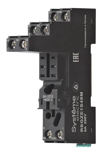 Розетка для реле Systeme Electric SGZE1S48M, 2СО, 250В