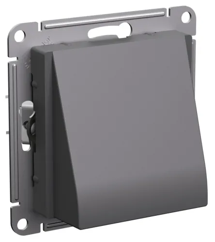 Вывод кабеля Systeme Electric / Систем Электрик AtlasDesign скрытой установки, из пластика, цвет базальт, 71х71х49мм, IP20 / электрика