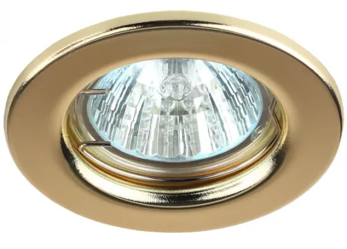 Светильник встраиваемый светодиодный точечный ЭРА ST1 GD MR16 штампованный IP20, размер 80х25мм золото, C0043798 / потолочное освещение