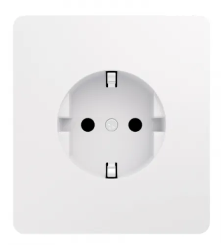 Розетка силовая штепсельная Kranz / Кранз Round, 16А 250В IP20, перламутр, с заземлением и защитными шторками, KR-78-0701-1