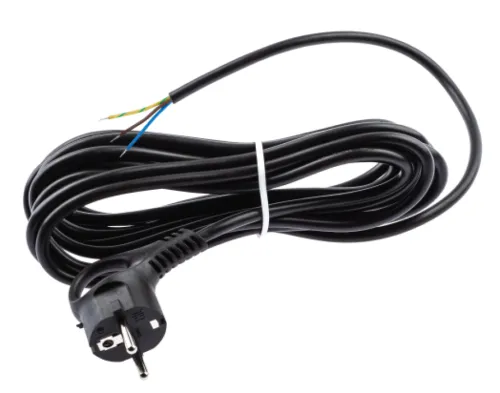 Шнур сетевой ЭРА UX-3x0.75-1.5m-B с круглой вилкой, заземлением