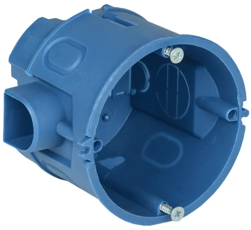 Подрозетник Generica круглый с ушами 68х60мм синий UKT10-068-060-000-A-S-UO