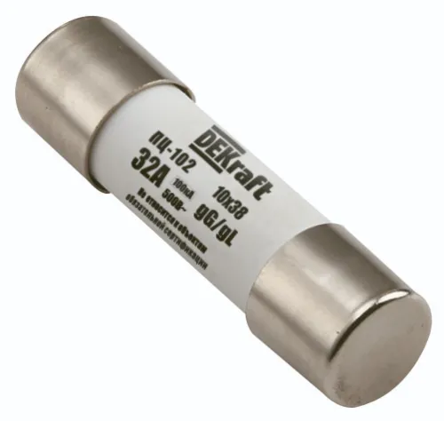 Вставка плавкая DEKraft / Де Крафт ПЦ-102 цилиндрическая 4А 10x38мм, 21361DEK / предохранитель