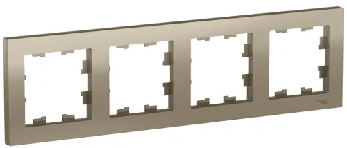 Рамка Systeme Electric AtlasDesign ATN000504, 4 поста, шампань