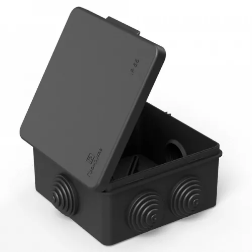 Распределительная коробка Промрукав черный IP55 100х100х50мм