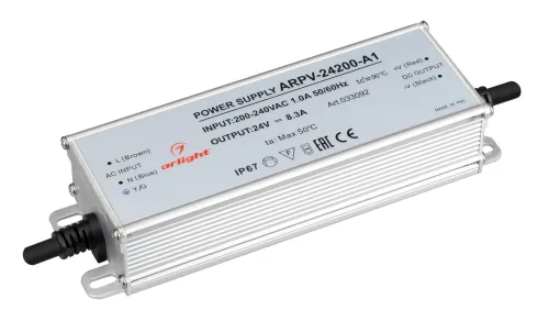 Драйвер Arlight ARPV-24200-A1 200Вт 24В IP67, 8.3А, 033092