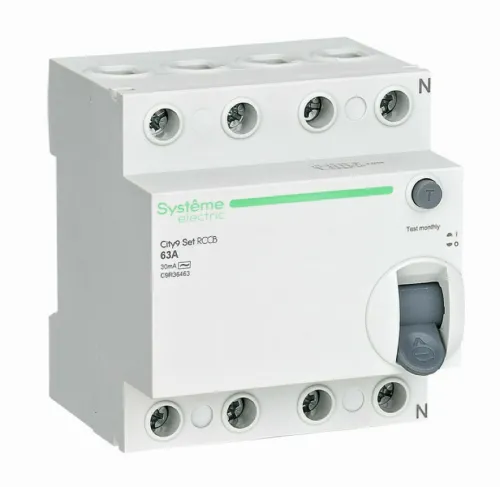 УЗО Systeme Electric City9 Set 4P 63A 6kA 30mA тип AC IP20 C9R36463
