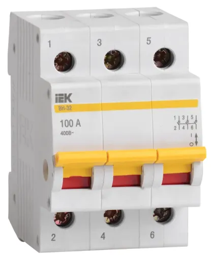 Выключатель нагрузки IEK ВН-32 3P 100A MNV10-3-100