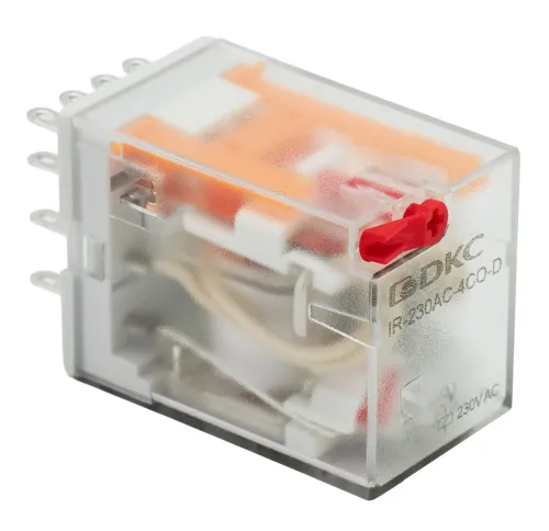 Реле промежуточное DKC IR-230AC-4CO-D, 230В, 6А, 4 контакта