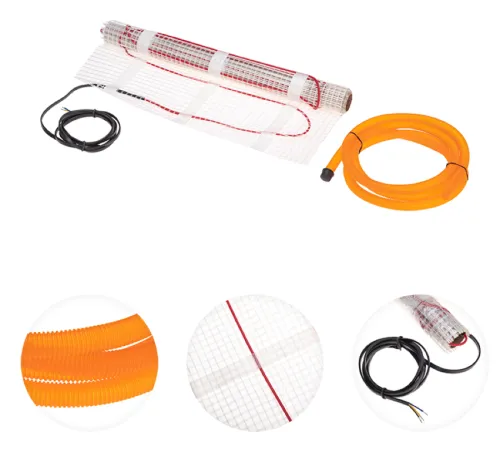 Нагревательный мат REXANT / Рексант Classic RNX-15-2250 под плитку, с экраном, 0.5х30м, площадь 15кв.м, максимальная мощность 2250Вт / теплый пол электрический